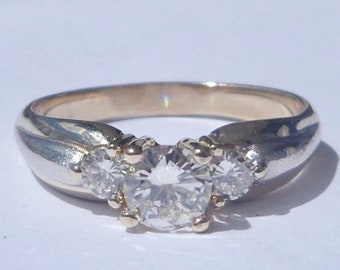 Vintage French ' Diamonds Ring ', 18k Gold
