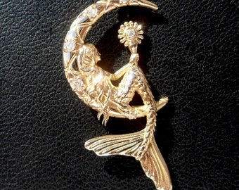 Vintage ' Mermaid ' Charm / Pendant, the 90S, 18k Gold