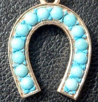 Vintage French ' Horse Shoe ' Charm / Lucky Pendant, The 70S, 18k Gold