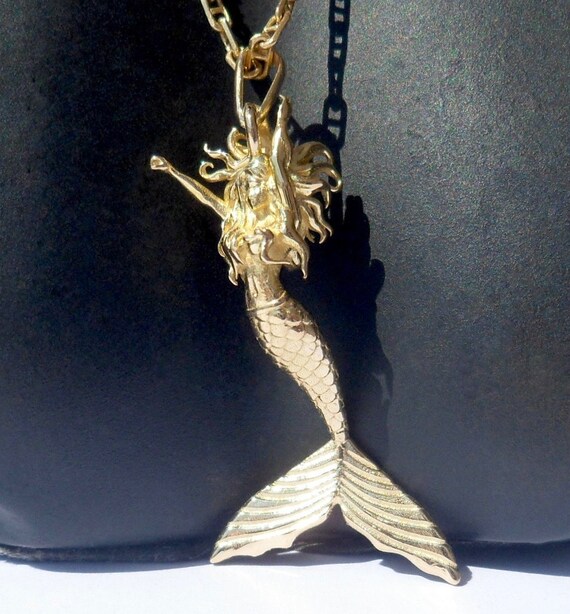 Vintage ' Mermaid ' Charm / Pendant, the 90S, 18k