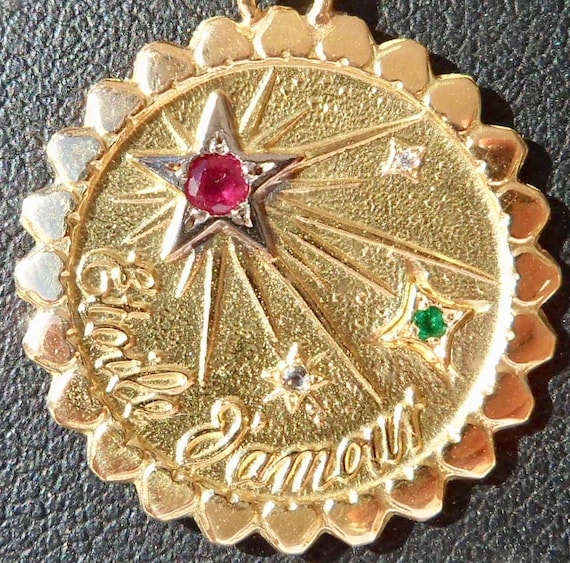 Vintage French Etoile D Amour Charm Love Etsy Israel