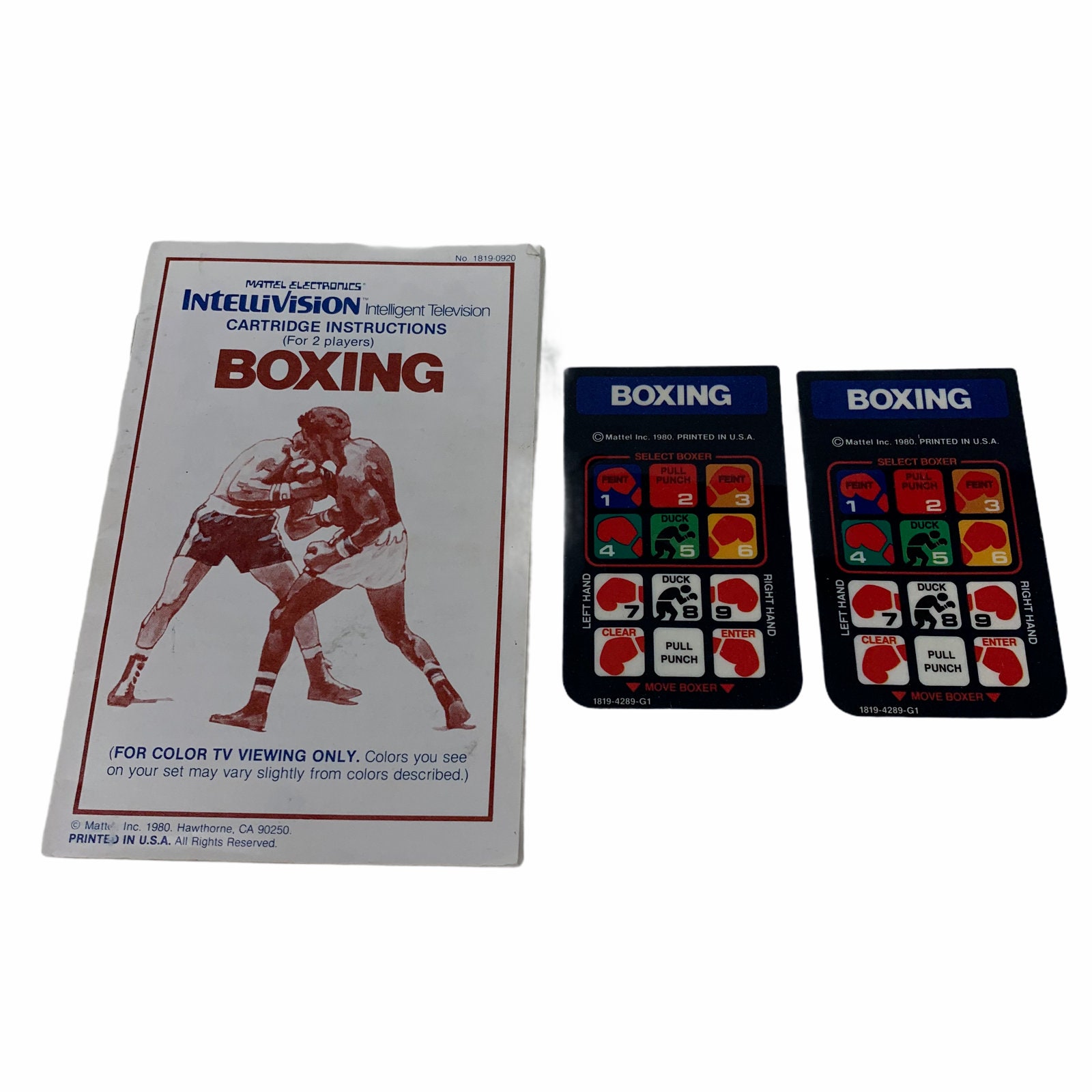 Vintage '80 Intellivision Boxing Manual 2 Controller Etsy
