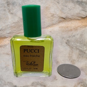 Vintage Emilio Pucci Eau Fraiche Perfume Miniature Splash 1/3 oz 10 mL