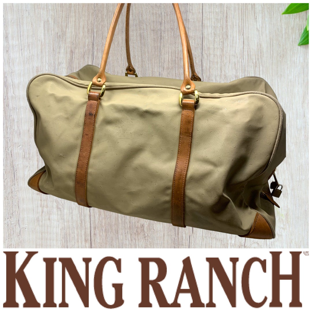 Vintage King Ranch Saddle Shop Extra Large Canvas Travel Etsy