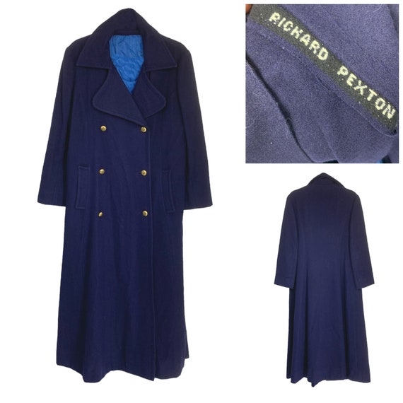 Vintage 1970's Richard Pexton Wool Navy Blue Full 