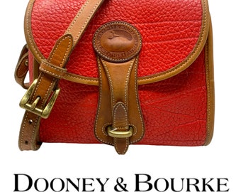 Vintage 1994 Dooney & Bourke Small Essex Bag Purse Red All Weather Leather R26