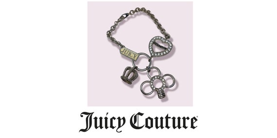 Juicy Couture, Jewelry, Juicy Couture Silver Tone Charm Bracelet