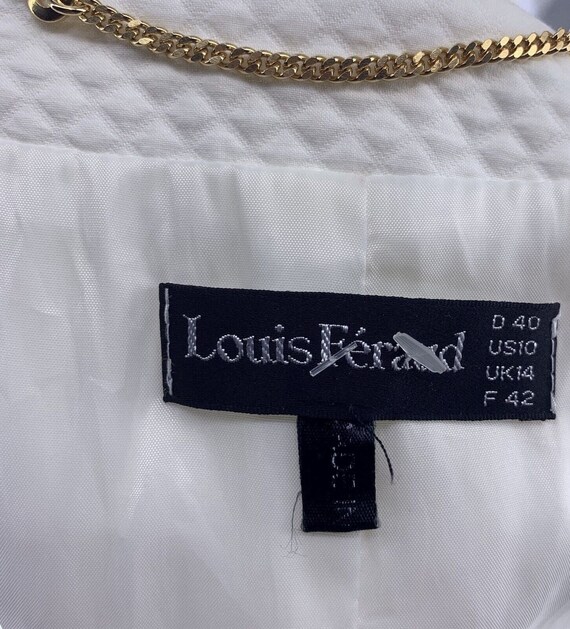 Vintage Louis Feraud Sz 10 White Quilted Career S… - image 6