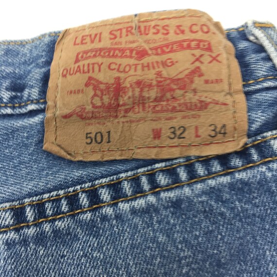 Vintage Levis 501s Cutoff Cut Off Distressed Deni… - image 6