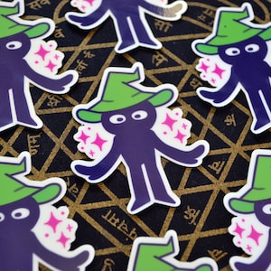 Adesivo Glow-in-the-Dark do Mago Solitário com Inscrição