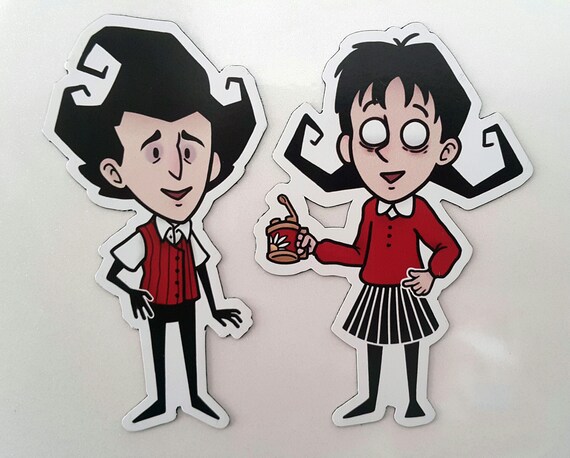 Don T Starve Wilson Willow Magnets Etsy