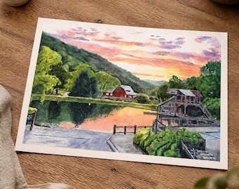 Windy Gap Watercolor Giclee Print | Young Life Wall Art | Blue Ridge Mountains Fine Art
