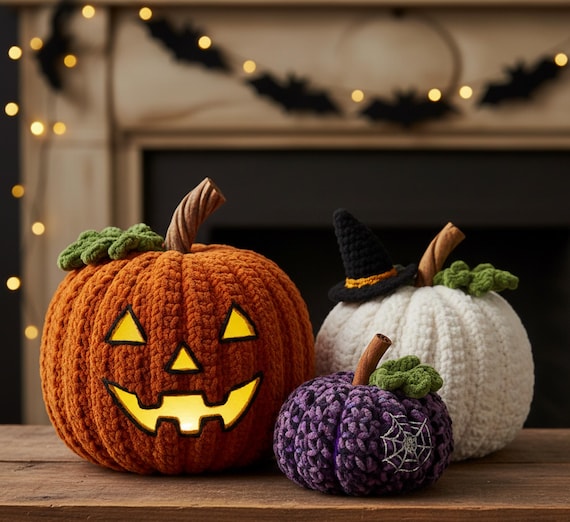 Crochet Pattern: Halloween Cozy Pumpkin Decor Amigurumi (PDF Download)