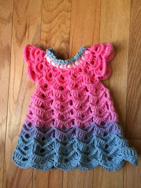 Vestido tejido para ni a bebe. Etsy M xico