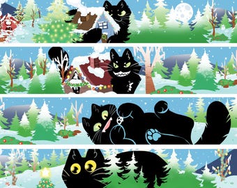 Jólakötturinn the Yule Cat • Washi Tape