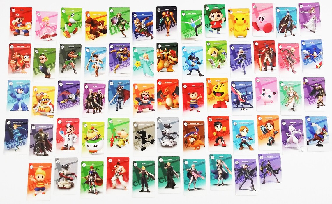 YOU CHOOSE All 84 Super Smash Bros Ultimate amiibo Cards with Etsy