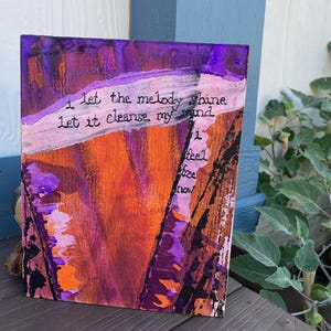 I Let The Melody Shine Let It Cleanse My Mind I Feel Free Now | Bitter Sweet Symphony 90s Lyric Painting The Verve Gift for Music Lovers