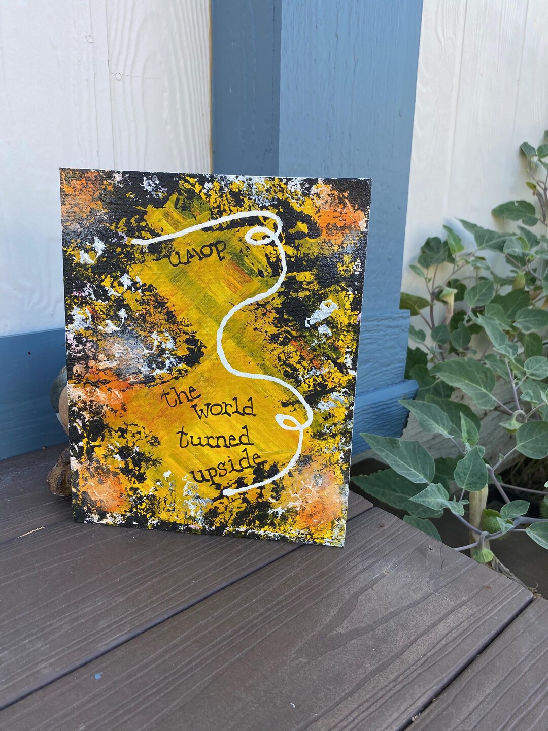 Theatre Kid Yorktown Art the World Turned Upside Down Abstract