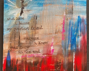 Nine Inch Nails Lyric Painting on Canvas Hurt Cover Johnny - Etsy Nine Inch Nails Lyric Painting on Canvas Hurt Cover Johnny - Etsy