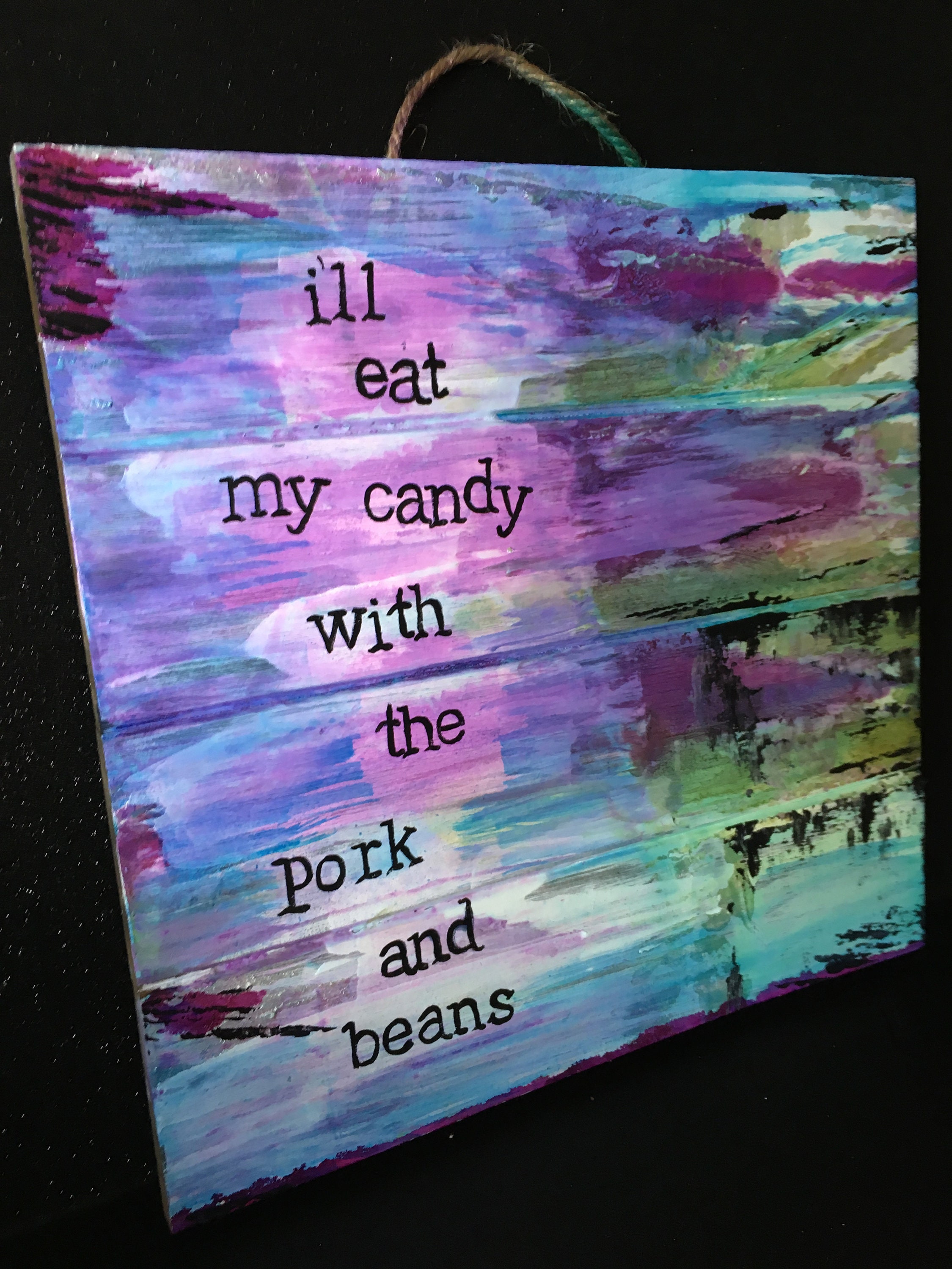 Weezer Lyrics Gift Pork And Beans Hand Painted Art Ill Eat My Etsy