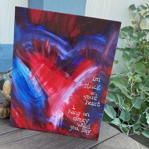 Tina Turner Inspired &quot;The Best&quot; Song Lyrics Painting | Abstract Song Art | I Hang On Every Word You Say Canvas Art Unique Music Art Gift