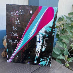 School of Rock Broadway Gift | &quot;Stick It To The Man&quot; Song Lyrics Art | Musical Theatre Lyric Art Decor | Rock On Wall Art for Theater Rebels