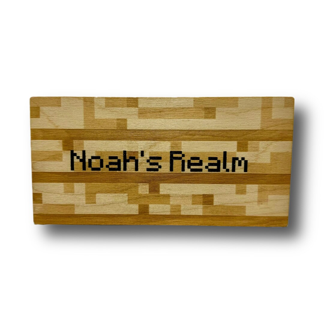 Minecraft Inspired Laser Engraved Wood Sign, Door Sign, Name Sign ...