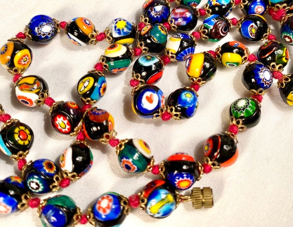 Art Deco Vintage Murano Venetian Glass 25” Neckla… - image 10