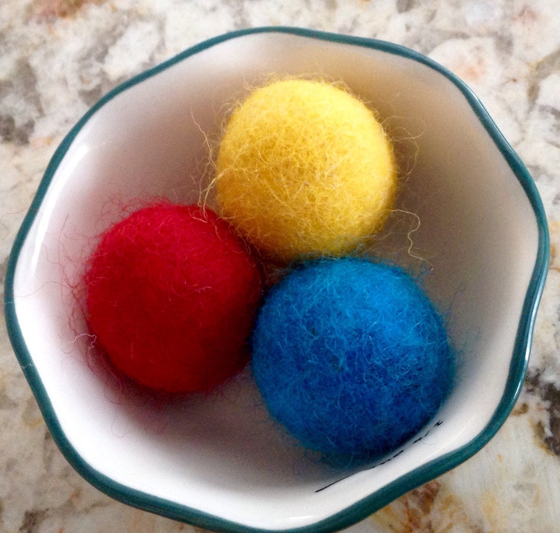 Cat Toy Balls / Hand Made 100 Wool Felted Cat Toys / Includes Etsy