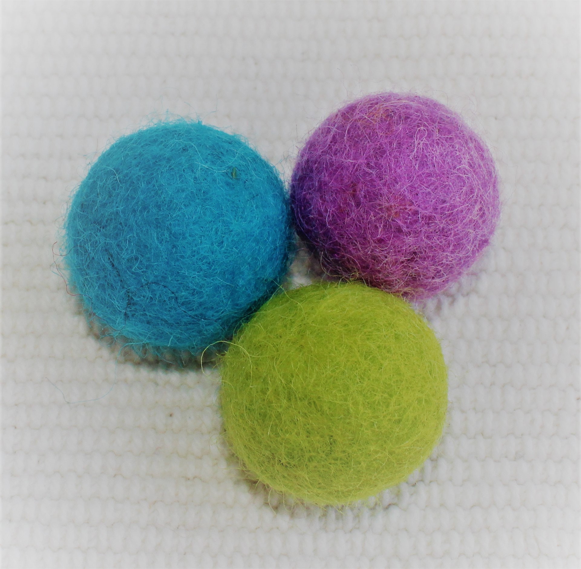 Cat Toy Balls / Hand Made 100 Wool Felted Cat Toys / Includes Etsy