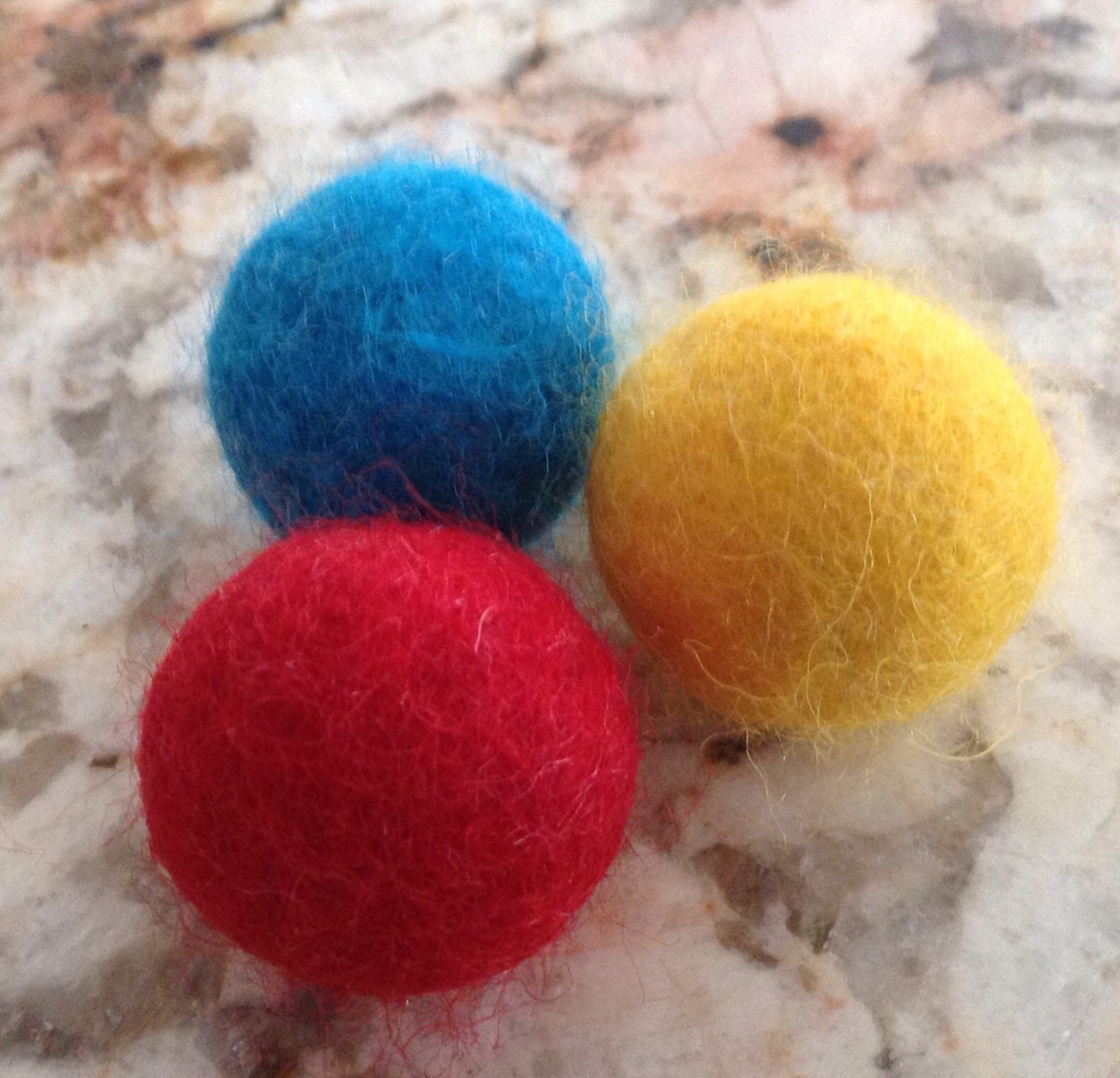 Cat Toy Balls / Hand Made 100 Wool Felted Cat Toys / Includes Etsy