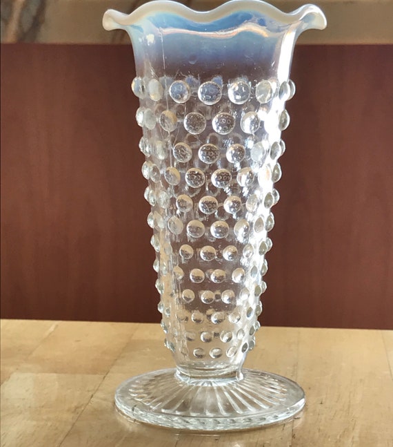 Vintage Small Hobnail Vase in Clear and Clear hobnail glass | Etsy