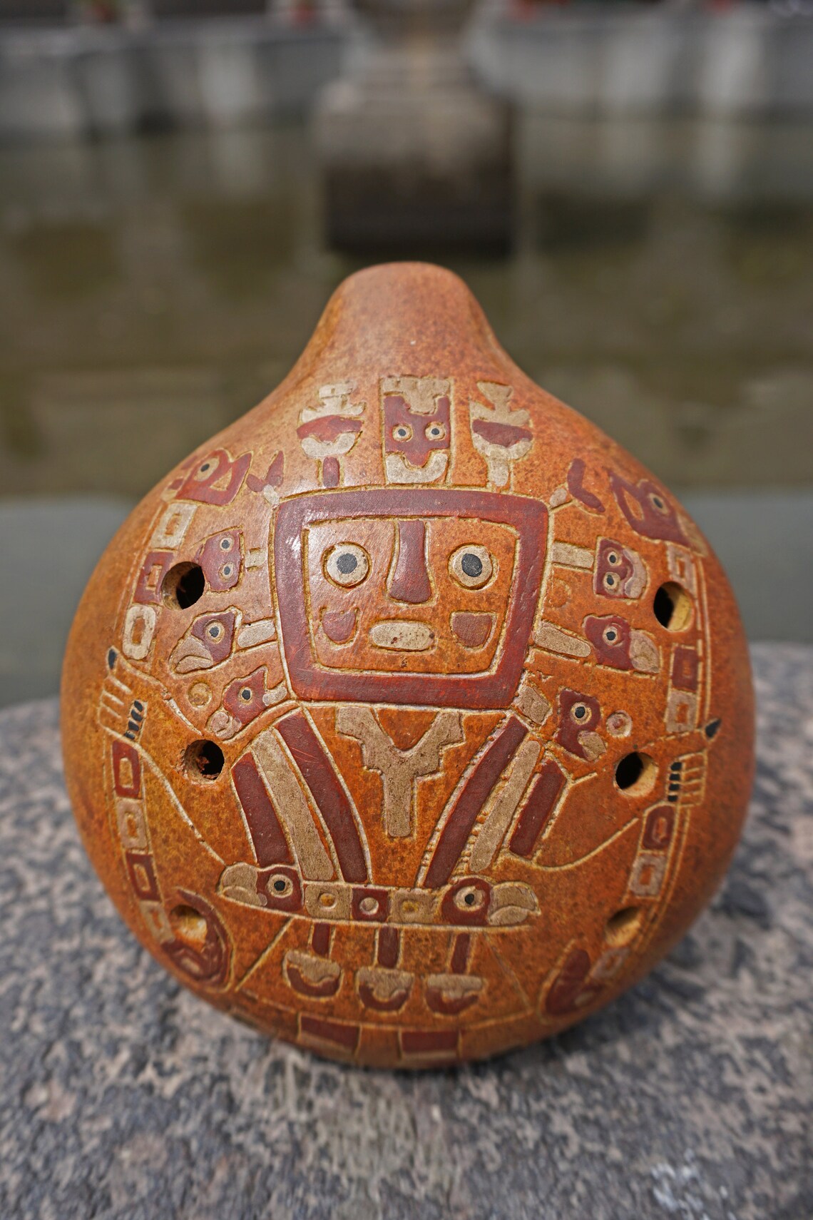 Peruana Viracocha Ocarina / Ocarina Arcilla Silbato Flauta Etsy España