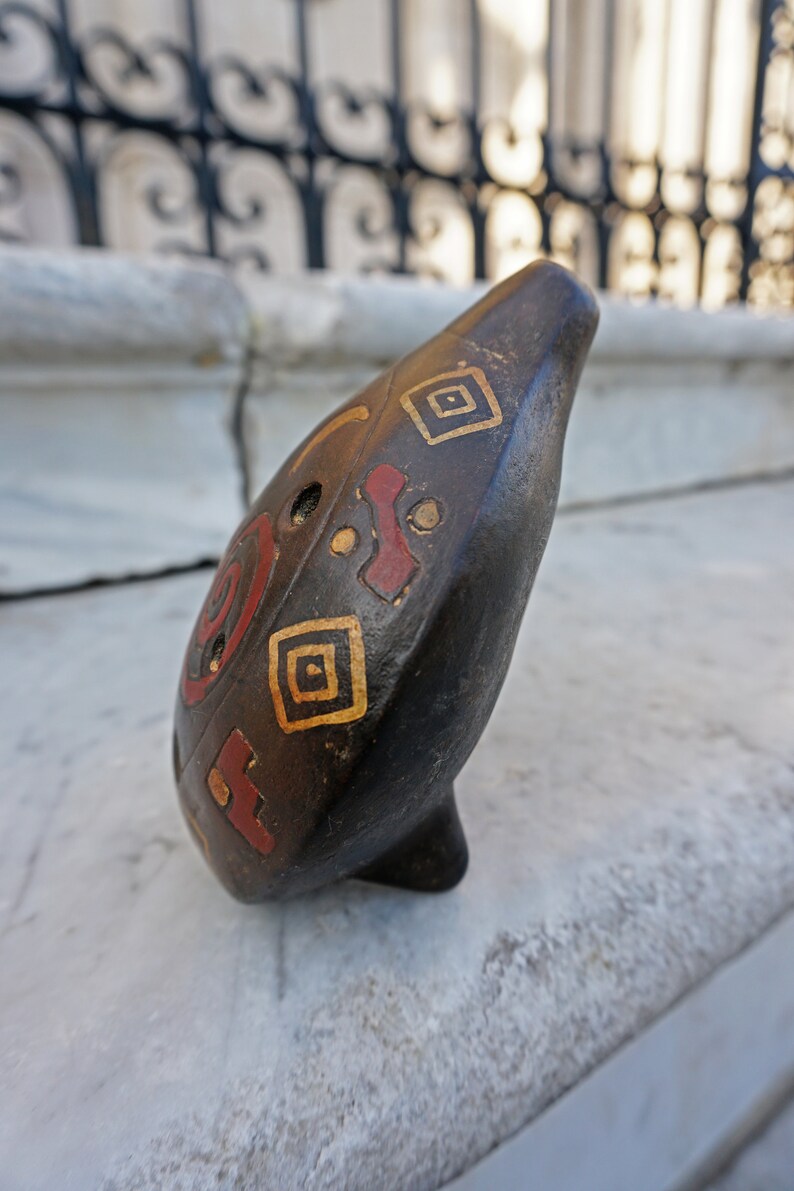 Peruvian Otorongo Ocarina / Ocarina Clay Whistle Flute Jaguar Etsy