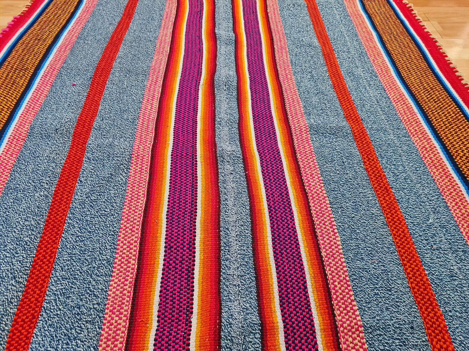 Peruvian Colorful Blanket / Carpet / Rug / Frazada / Handmade Etsy