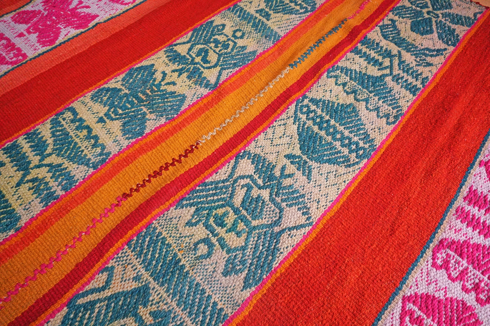 Peruvian colorful blanket / peruvian patterns / carpet / Rug / Etsy