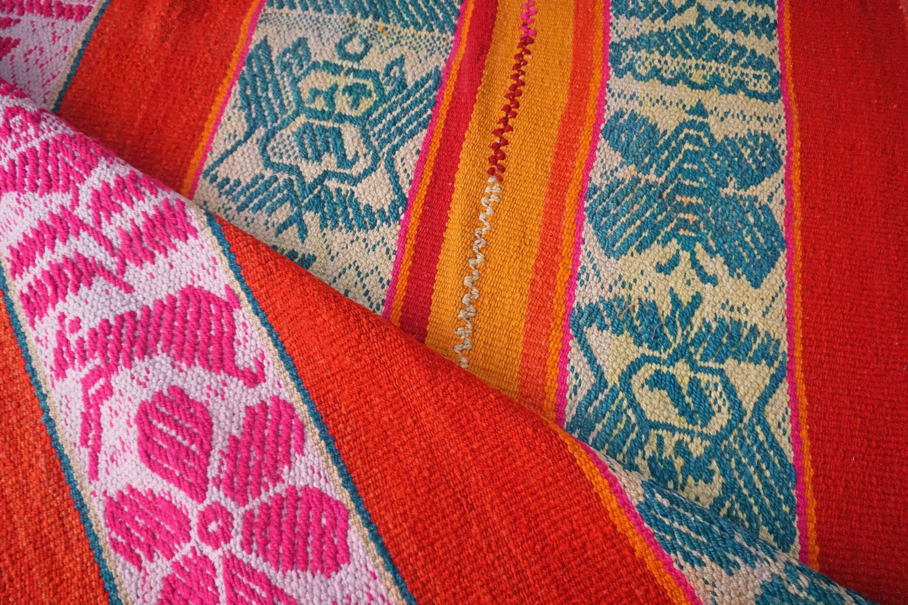 Peruvian colorful blanket / peruvian patterns / carpet / Rug / Etsy