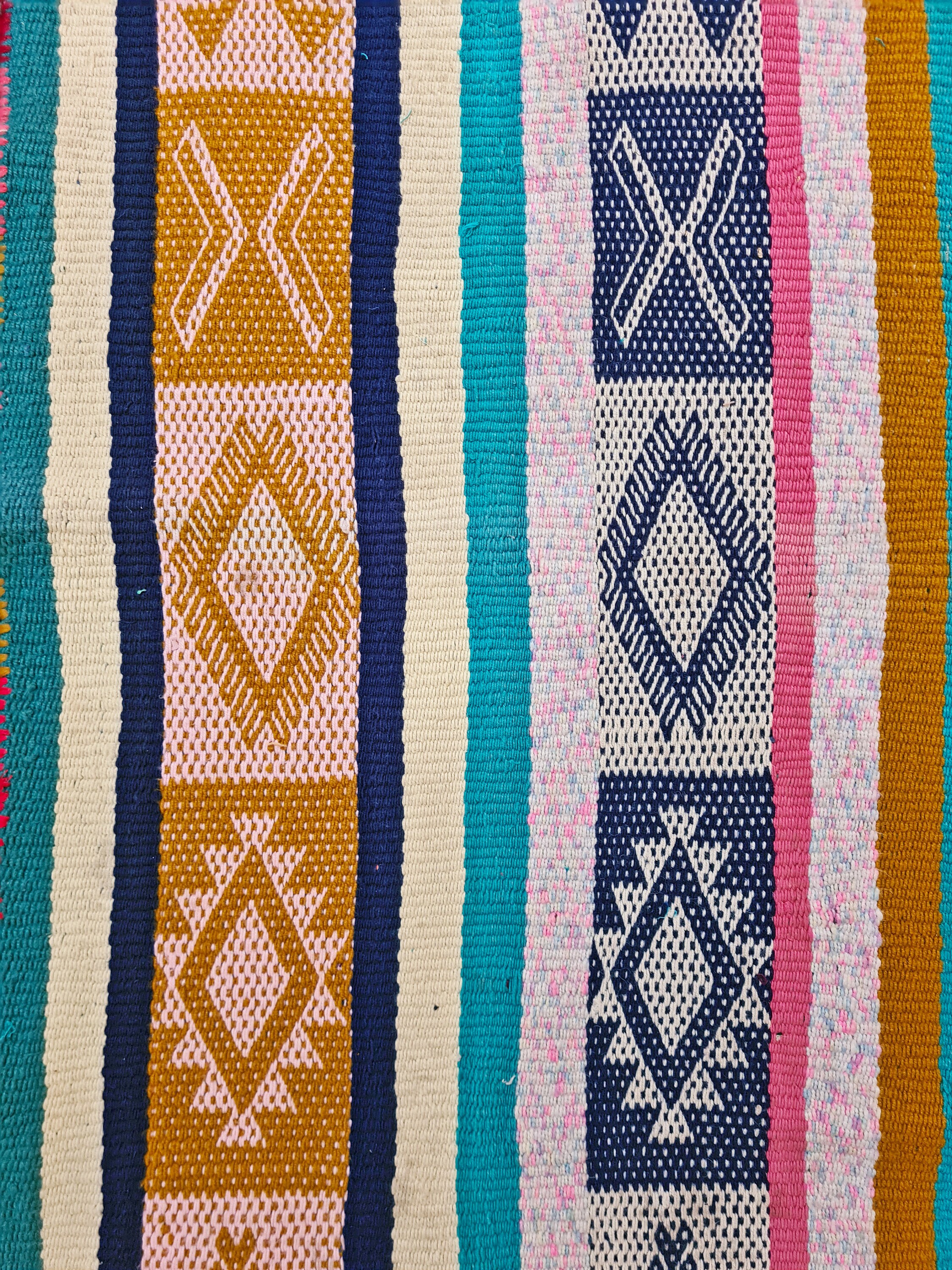 Peruvian Colorful Blanket / Carpet / Rug / Frazada / Handmade Etsy