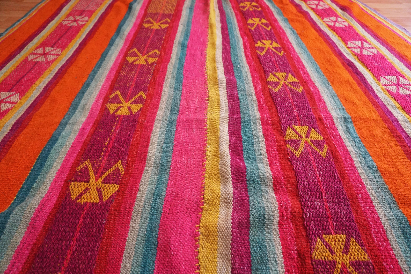 Peruvian colorful blanket / peruvian andean patterns / carpet Etsy