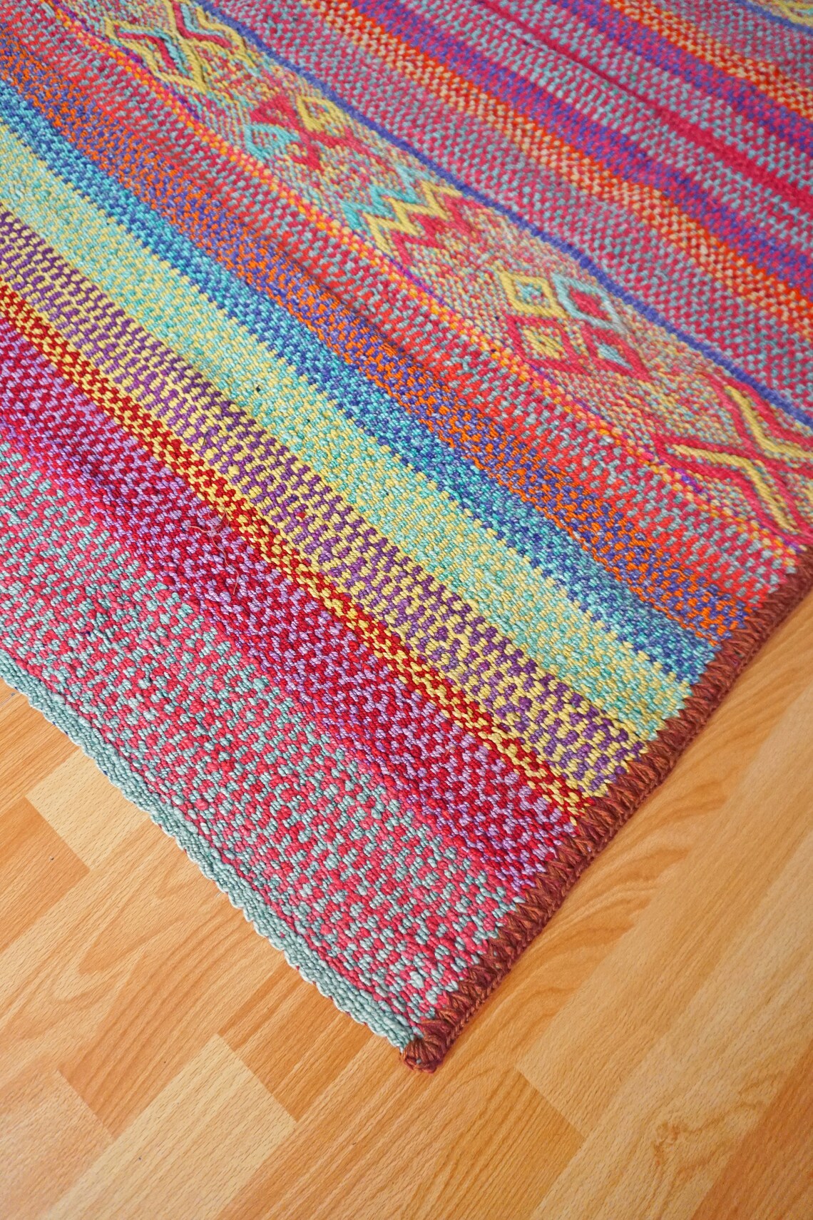 Peruvian colorful blanket / carpet / Rug / Frazada / Handmade Etsy