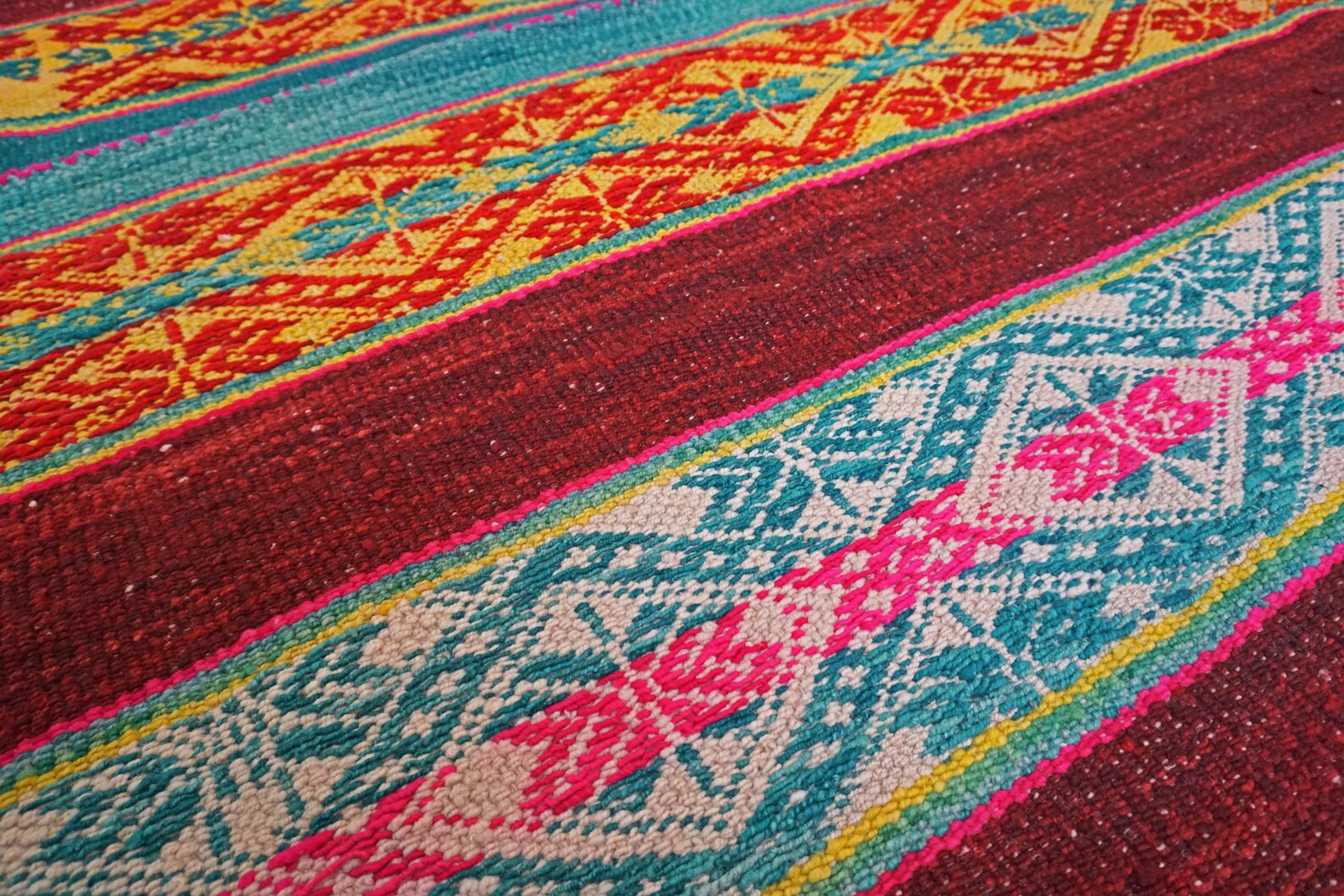 Peruvian Colorful Blankets / Carpet / Rug / Frazada / Handmade Etsy