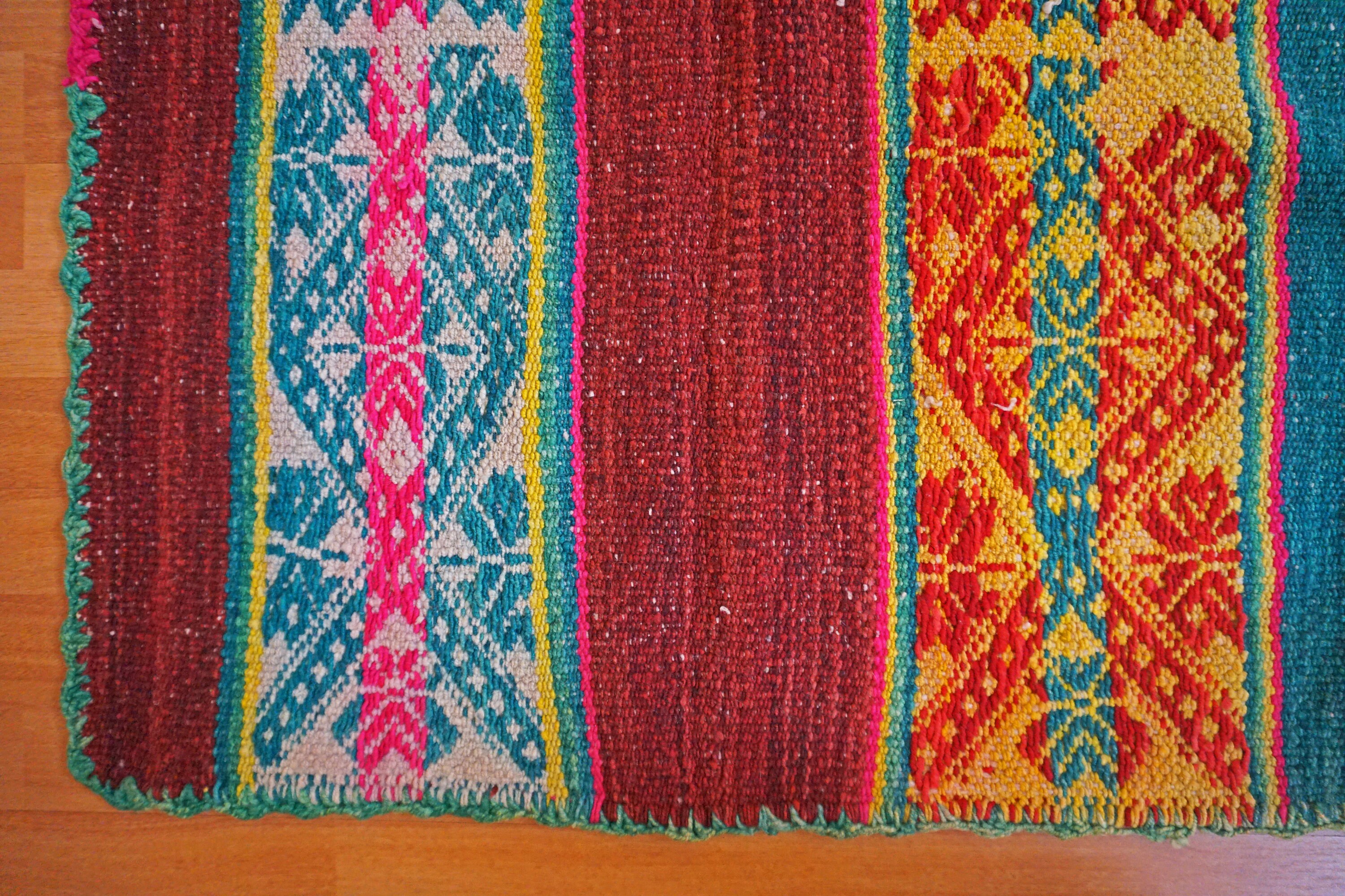 Peruvian colorful blankets / carpet / Rug / Frazada / Handmade Etsy