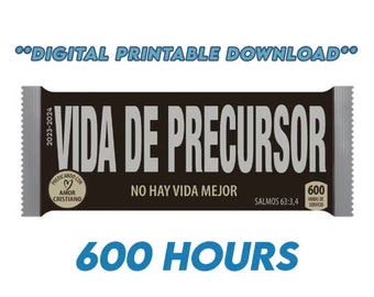 Digital "FILE"- Pioneer Life School Candy Wrapper for JW  Gifts 2023- Updated 600 hours