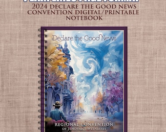 2024 "Declare the Good News" Convention Notebook-**PLAIN LINES**- JW Gifts***Printable Digital File***