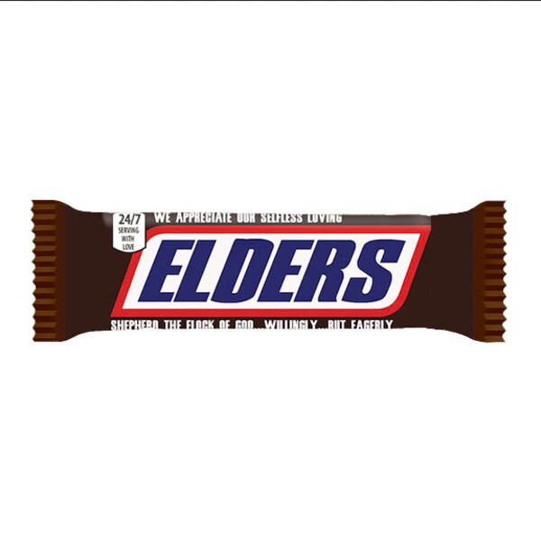 Printable "DOWNLOAD file"- Elders  Gift Chocolate Candy Wrapper for 2023 JW  Gifts