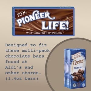 JW Pioneer Life School Gifts Chocolate Bar Wrappers Digital Printable Download File
