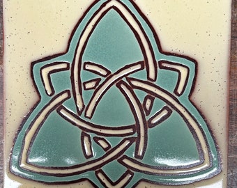 Decorative Celtic Hand-Painted 6x6 Tiles.Indoor or outdoor installation. Pool Safe.