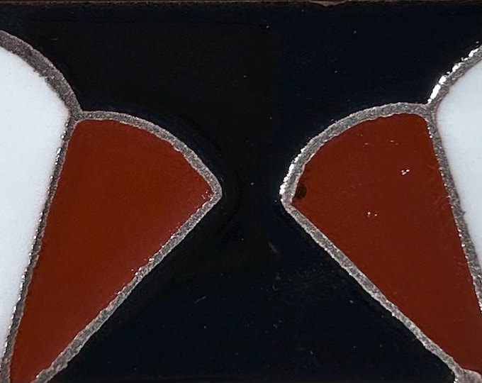 Gorgeous Art Deco Hand Painted 2x6 Border Tiles