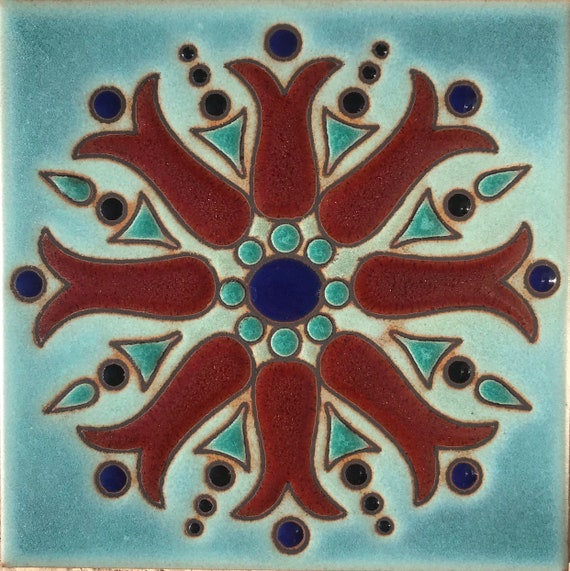 Colorful Hand-Painted Mandala Tiles