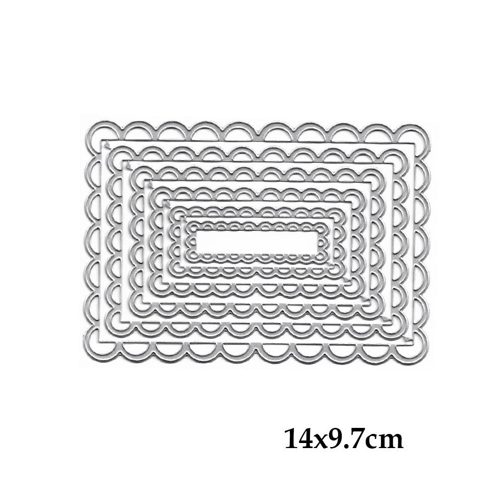 Rectangle Wave Die Set, Card Making, Paper Crafting, Scrapbooking, Die ...